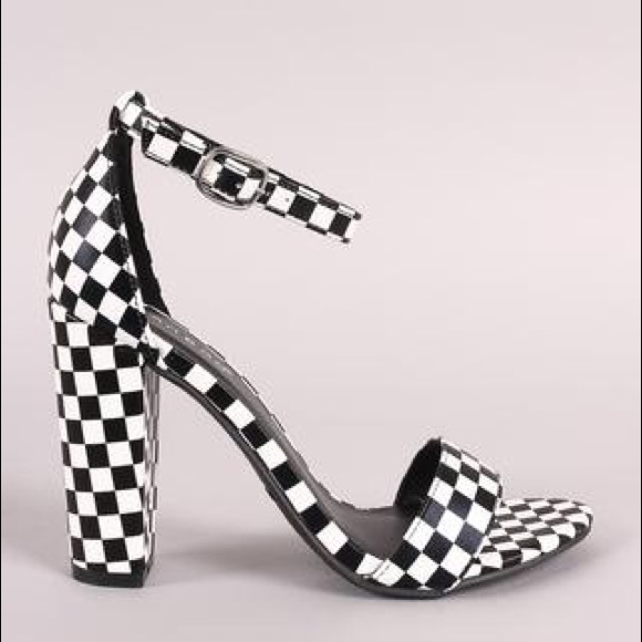 Checkered Chunky Heel - Picture 4 of 5